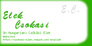elek csokasi business card